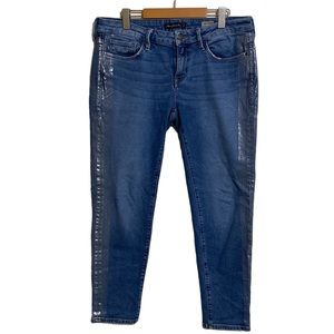 Mavi ADA Boyfriend Jeans with Silver Glitters Side Size 30
